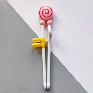 Дитячі навчальні палички для їжі Льодяник (рожевий)